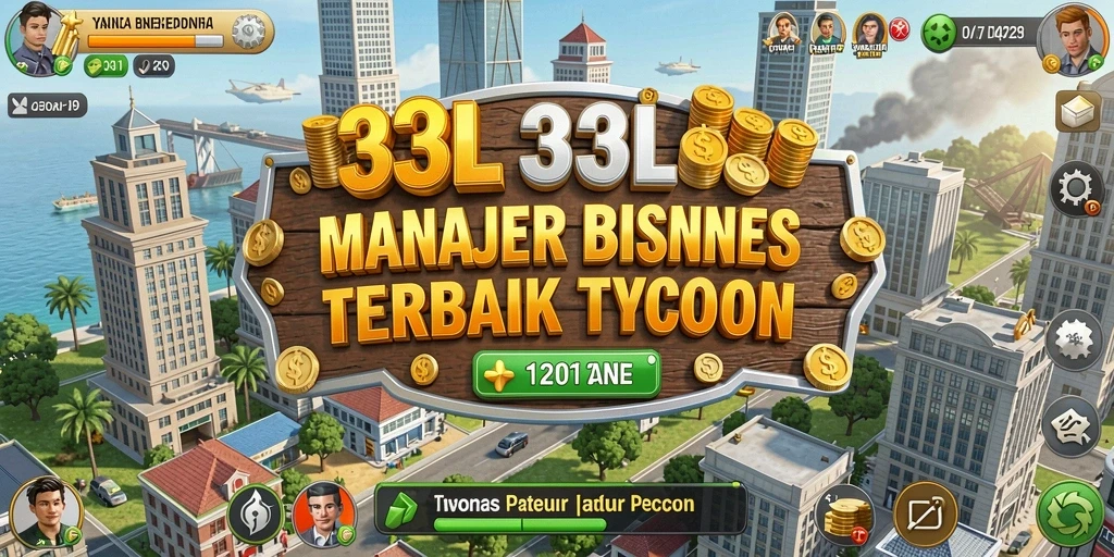Tampilan gameplay menarik saat membangun bisnis di game Tycoon.