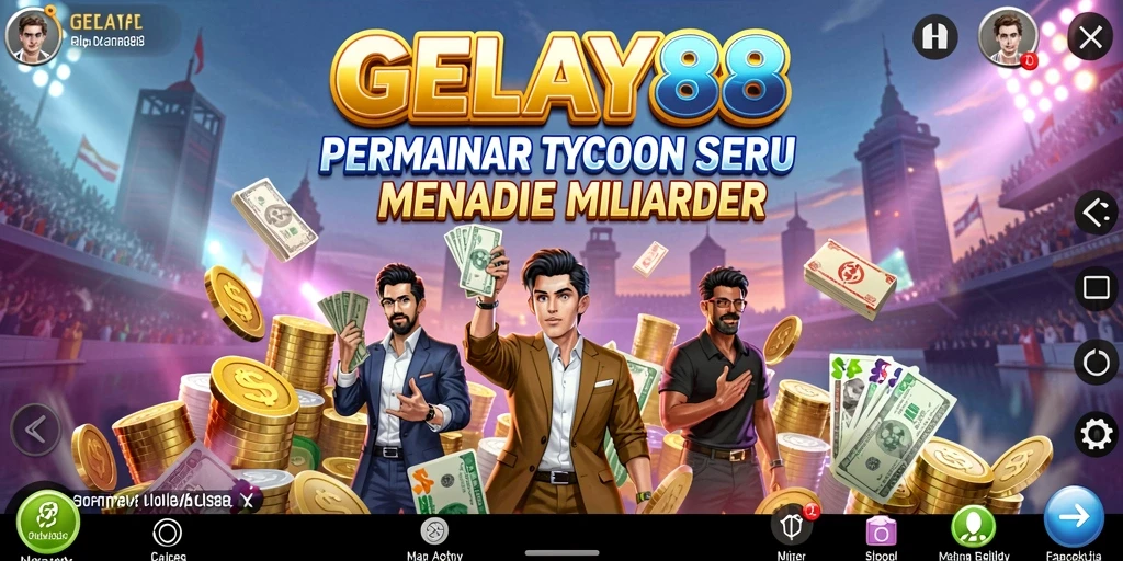 Tampilan gameplay seru saat membangun bisnis di GELAY88.
