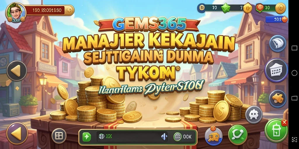 Screenshot menampilkan gameplay menarik dalam GEMS365 Tycoon.