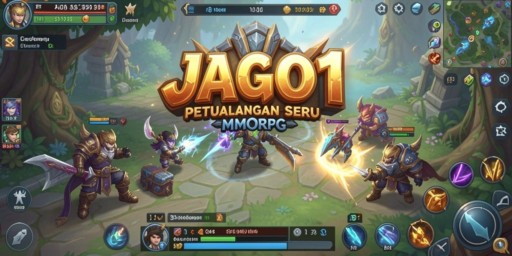 Screenshot utama JAGO11 menampilkan aksi seru dalam pertarungan MMORPG.