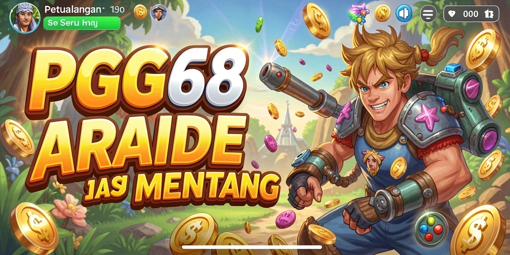Tampilan seru dari gameplay PGG68 dengan tantangan Arcade yang mendebarkan.