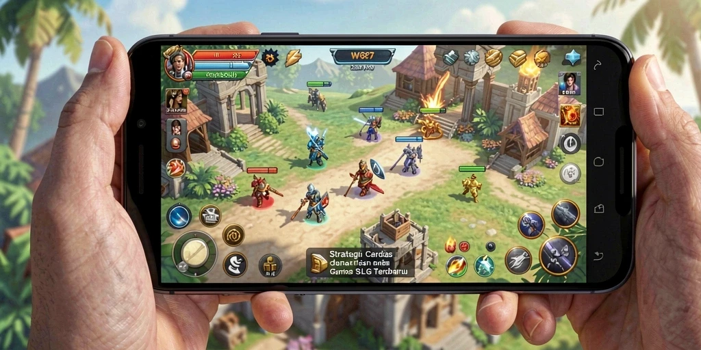 Gambar gameplay utama WG87 yang menampilkan strategi mendalam dan pertempuran.